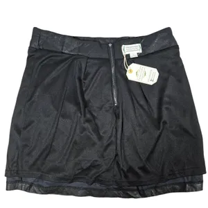 LoveRiche Belted Black Faux Leather Mini Skirt‎ L NWT thumbnail 6