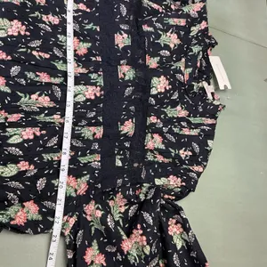 Pilcro Anthropologie NWT Large Long‎ Sleeve Mock Neck Swing Mini Dress Floral thumbnail 13