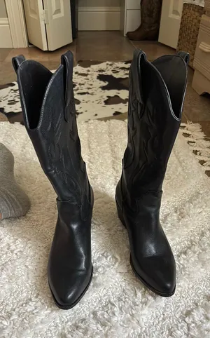 Amazon Black cowboy boots thumbnail 4