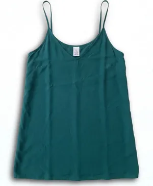 Unbranded Teal V-Neck Spaghetti Strap Mini Camisole Dress Medium thumbnail 1