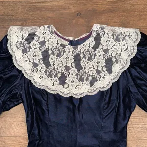 Vintage Jessica McClintock Gunne Sax Velvet Dress thumbnail 5
