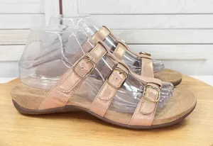 Vionic Misa Strappy Slide Sandal‎ Metallic Rose Gold Womens 8 thumbnail 1
