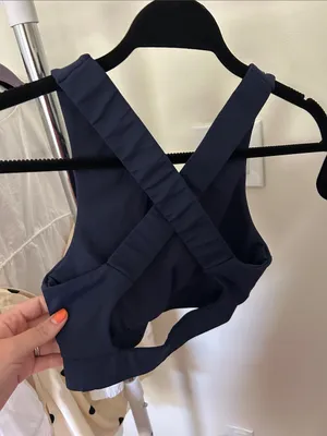 Beach riot navy blue set sports bra and leggings thumbnail 5