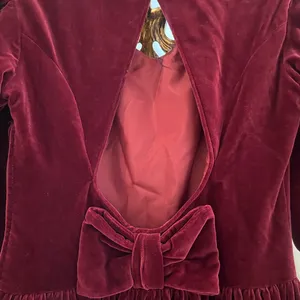 Laura Ashley Vintage Burgundy Velvet Dress 80sRomance Victorian Ralph Christmas thumbnail 7