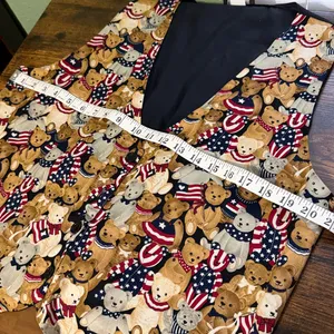 Vintage 80s 90s Patriotic Teddy Bear Vest thumbnail 7