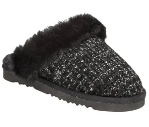 NWT Style & Co Rayaa Quilted Faux Fur Slippers 10021612600 Black Beauty 5M thumbnail 1