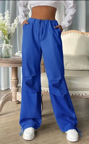 SheIn Blue Parachute Pants thumbnail 1