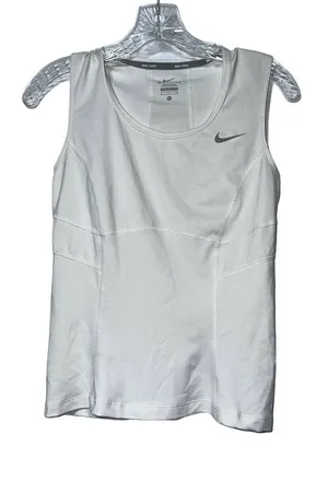 Nike Dri-Fit White Sport‎ Top Size S thumbnail 1