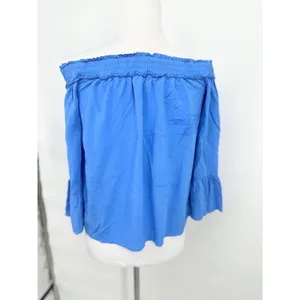 Lilly Pulitzer Moira Blue‎ Off Shoulder Embroidered Blouse Top Size Small Resort thumbnail 4