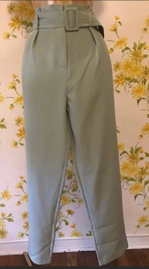 OVI High waist belted pocketed pants size M thumbnail 2