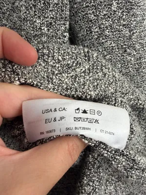 M.M. LAFLEUR The Butler Crewneck Sweater Knit Boucle Black White Medium thumbnail 6