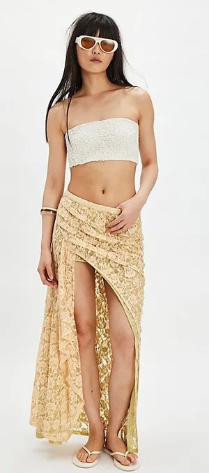 Free people solene maxi skirt nwt thumbnail 1