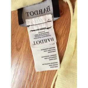 Bardot Margo Barely There Open Back Ruffle Top Yellow Large US 8 thumbnail 6
