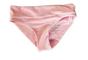 NWT FRANKIE'S BIKINIS Low Cut Ribbed Cheeky Bikini Bottom Ligh Pink XS thumbnail 3