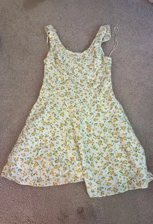 White floral dress thumbnail 1