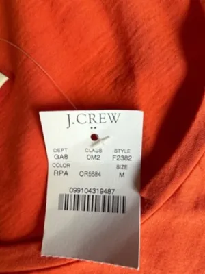 NWT J. Crew Lace Panel Orange Tank Top Sz M thumbnail 4