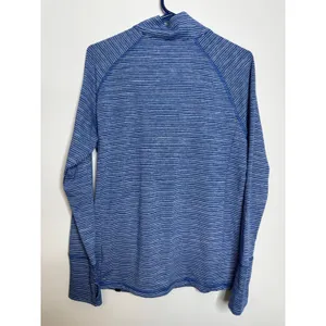 New Era Chicago Cubs Pullover Women S Blue Excellent Striped 1/4 Zip Thumbhole thumbnail 4