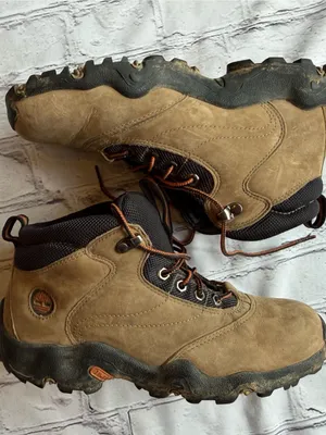 Timberland Women’s Leather Hiking Boots Lace Up Hightop GorpCore Size 6M Granola thumbnail 13