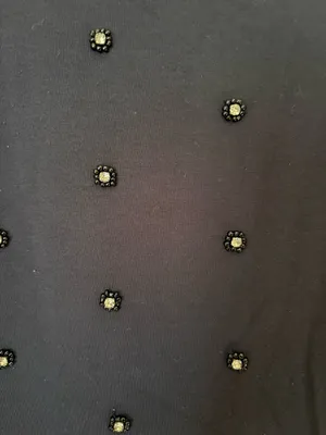 Ann Taylor Navy Beaded Shirt thumbnail 3