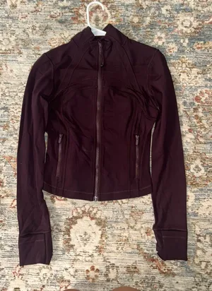 Maroon Lulu Lemon Align Cropped Jacket thumbnail 1