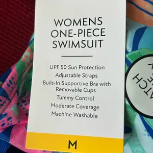 Members Mark Tropical Floral Onepiece Swimsuit Medium Beachy Pool Travel thumbnail 5