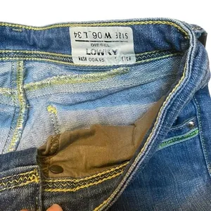 Y2K Diesel Size 6 Bootcut‎ Jean Green Embroidery Pockets Coastal Cowgirl Western thumbnail 6