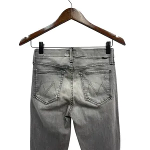MOTHER Looker Ankle Fray Skinny Jeans Last Chance Saloon (Gray) size 26 thumbnail 6