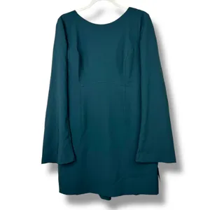 NEW Lulus Elegant Cutie Emerald Bow Bell-Style Long Sleeve Backless Mini Dress thumbnail 5