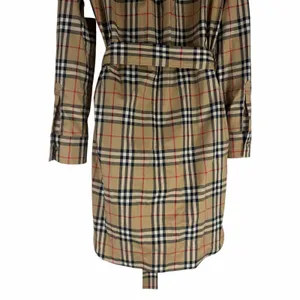 Burberry Giovanna Vintage Check Poplin Cotton Shirt Dress Beige Size 4 thumbnail 12
