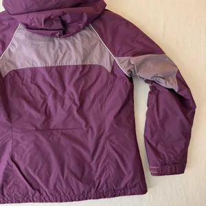 Columbia Interchange Jacket Womens Large Purple Hooded 3-in-1 Ski Hiking Shell thumbnail 5