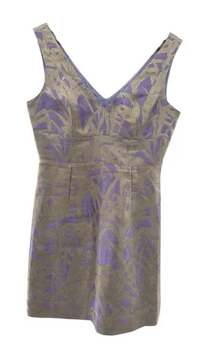 Kate Spade New York Minae Lavender Lilac Purple Gold Dress‎ Size 6 Wedding Guest thumbnail 1