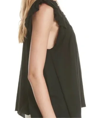 We The Free Black Coconut tree Smocked Off-Shoulder Tunic Top Size S thumbnail 4