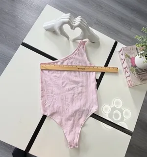 SKIMS Fits Everybody One Shoulder Bodysuit in Petal - Size S/M thumbnail 5