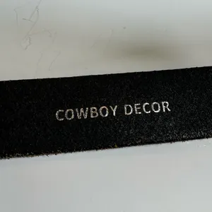 Vintage Cowboy Decor Lonestar Stud Leather Belt Rhinestone Buckle 36 Studded thumbnail 5