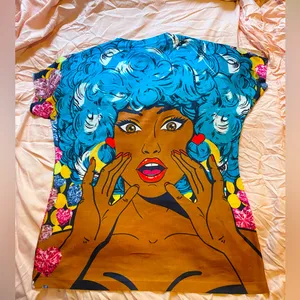 Colorful Retro Tee Size XL Blue thumbnail 3