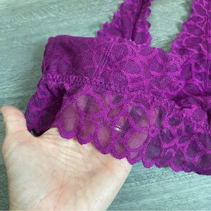 PINK Victoria’s Secret Lace Bralette Purple Small Adjustable Vacation Boho thumbnail 6