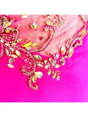 NWT Envious Couture Jeweled One Shoulder Formal Prom Gown 8 Barbiecore Pageant thumbnail 6