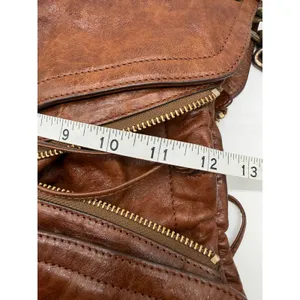 Kooba Hobo Bag Womens Large Brown Leather Multi Zip Slouchy Shoulder Bag thumbnail 12