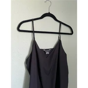 Club Monaco Minimalist 90s Spaghetti Strap Slip Mini Dress Size 8 M Black thumbnail 2