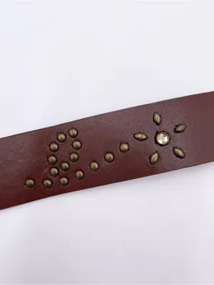 Vintage 90s Y2K Rhinestone Butterfly Buckle Belt Fairycore Boho Studded Jewels thumbnail 7