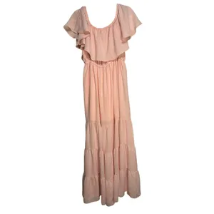 Venus Pink Off The Shoulder Tiered Maxi Dress Ruffle Flounce Boho Size‎ 16 thumbnail 8