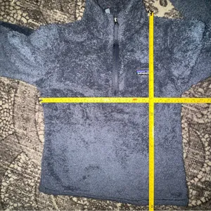 Patagonia Women's S Smolder Blue Gray Los Gatos 1/4-Zip Sherpa Fleece Pullover thumbnail 7