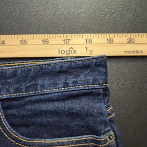 Gap Cropped Boot Cut Jeans Womens 16 Dark Blue Solid Regular Modern‎ thumbnail 4