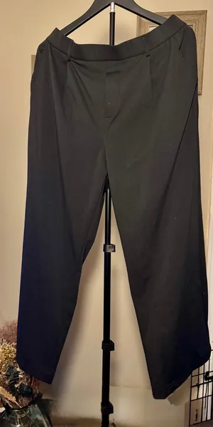 Halara High Waisted Pleated Tapered‎ Dress Pants Black Petite XL 1117245 thumbnail 1
