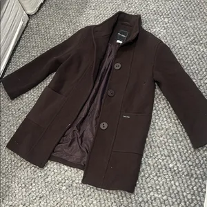 Saint James Paris Brown Wool Pea Coat thumbnail 2