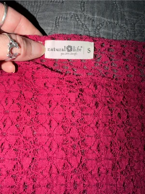 Natural Life Lace Layering Top-Maroon Women’s Size-S thumbnail 2