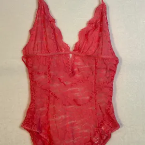 In Bloom by Jonquil Pink Lace Halter Thong Bodysuit‎ Teddy Lingerie S P thumbnail 2
