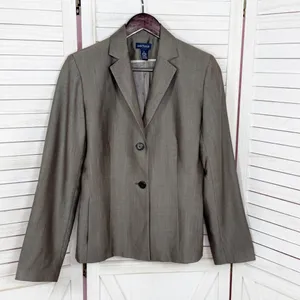 Ann Taylor Wool Blend‎ Blazer Jacket Taupe Brown Size 6 thumbnail 8