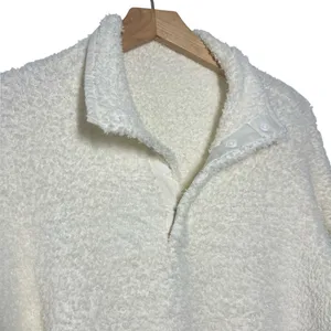 Skims Cozy Plush Cream Pullover Sherpa thumbnail 6