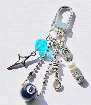 Handmade grunge funky y2k bag charm/accessory/key chain🖤 thumbnail 2